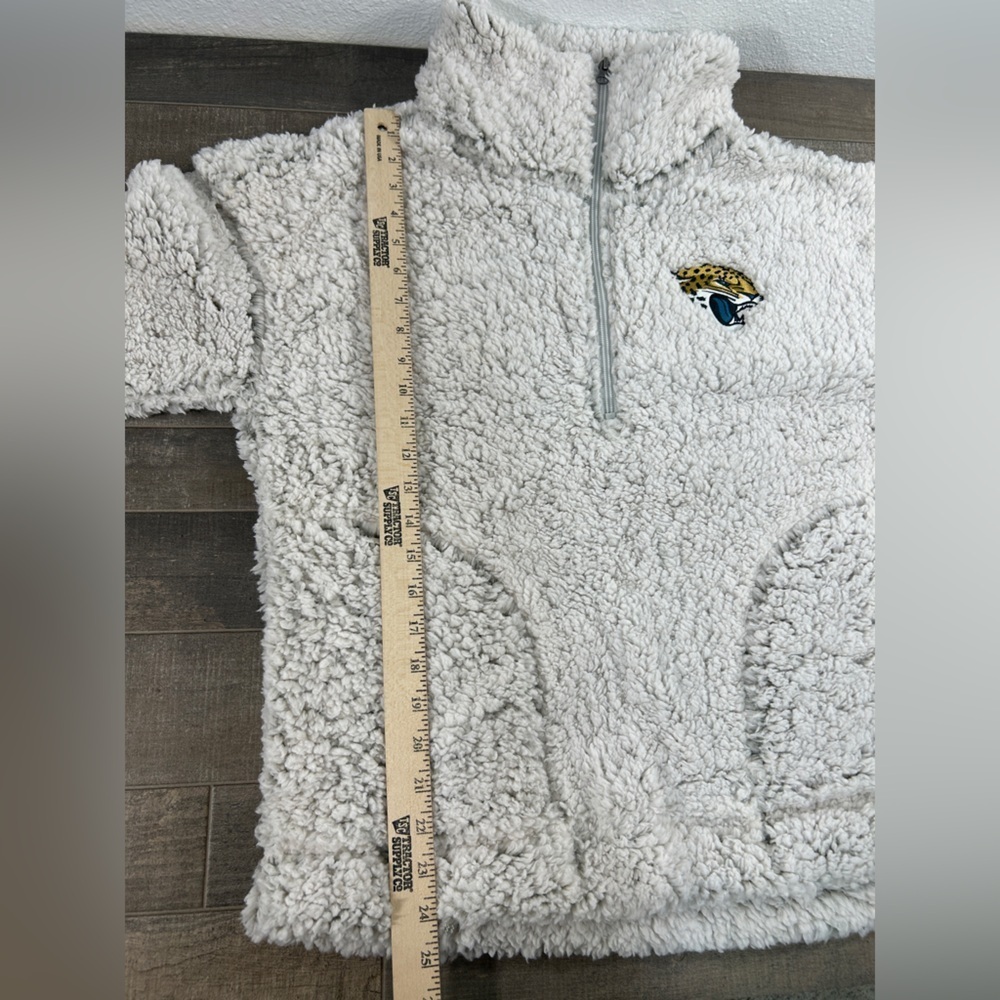 Jacksonville Jaguar Pull on Quarter Zip Sherpa Jackets - Picture 8 of 8